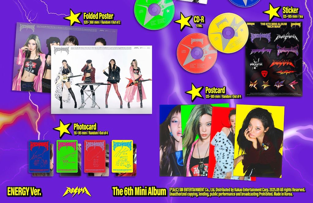 AESPA - RICH MAN (ENERGY VER.) + Everline Photocard Nolae