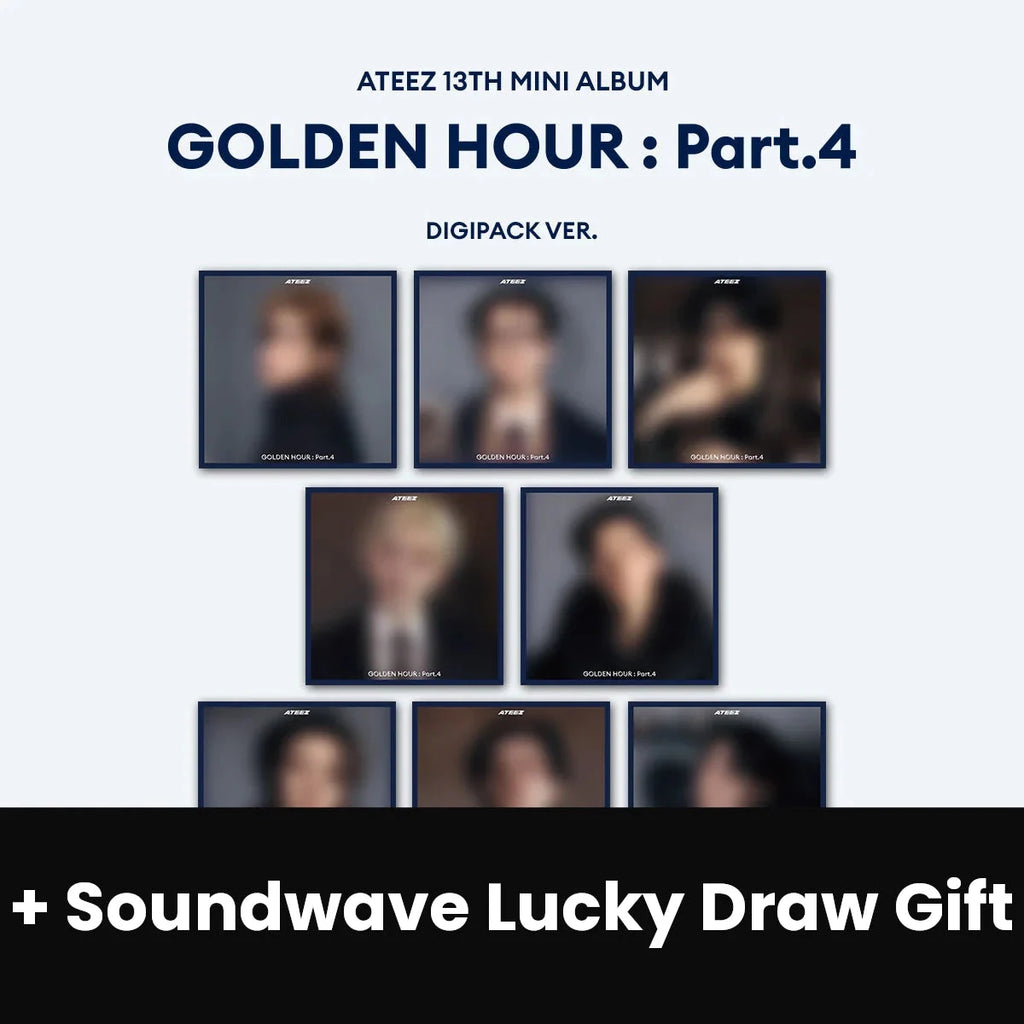 ATEEZ GOLDEN HOUR Part4タワレコ　デジパ　ラキロト　コンプ ATEEZ GOLDEN HOUR : Part.4 APPLEMUSIC LUCKY DRAW EVENT PHOTOCARD