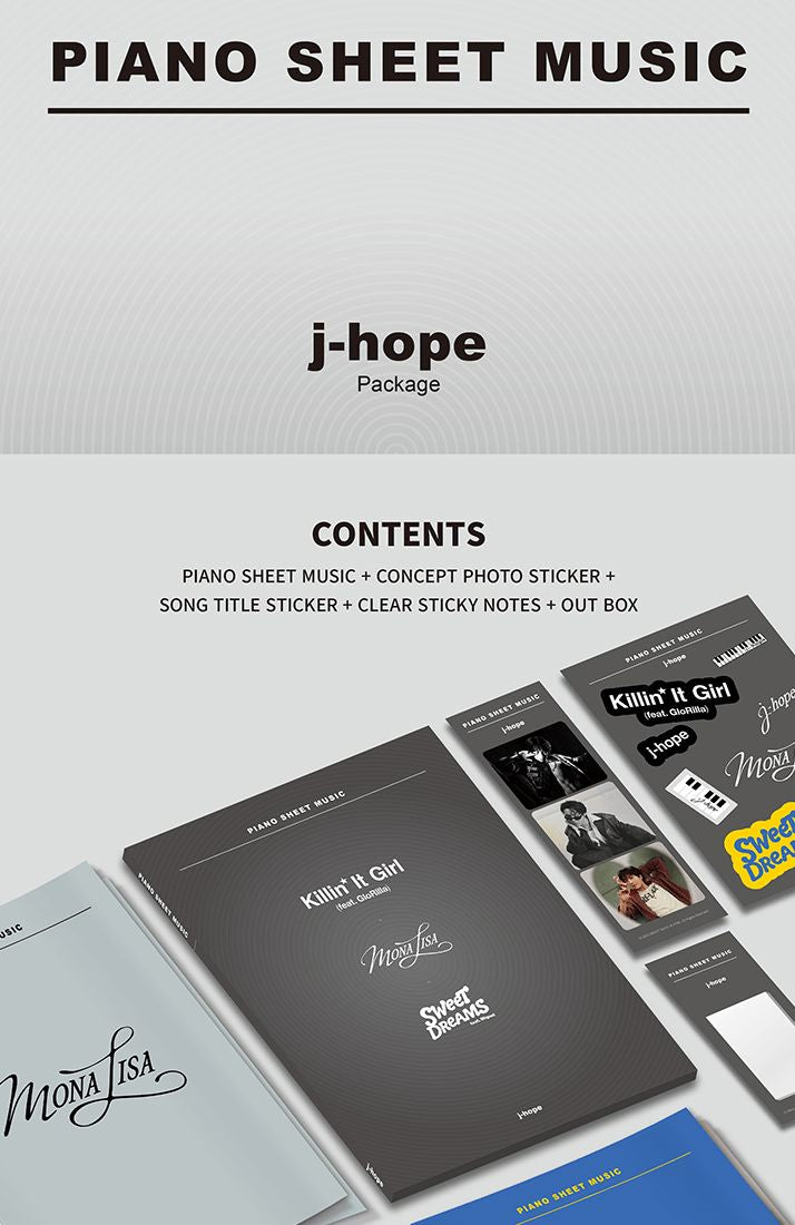 BTS - PIANO SHEET MUSIC : J-HOPE (PACKAGE) Nolae
