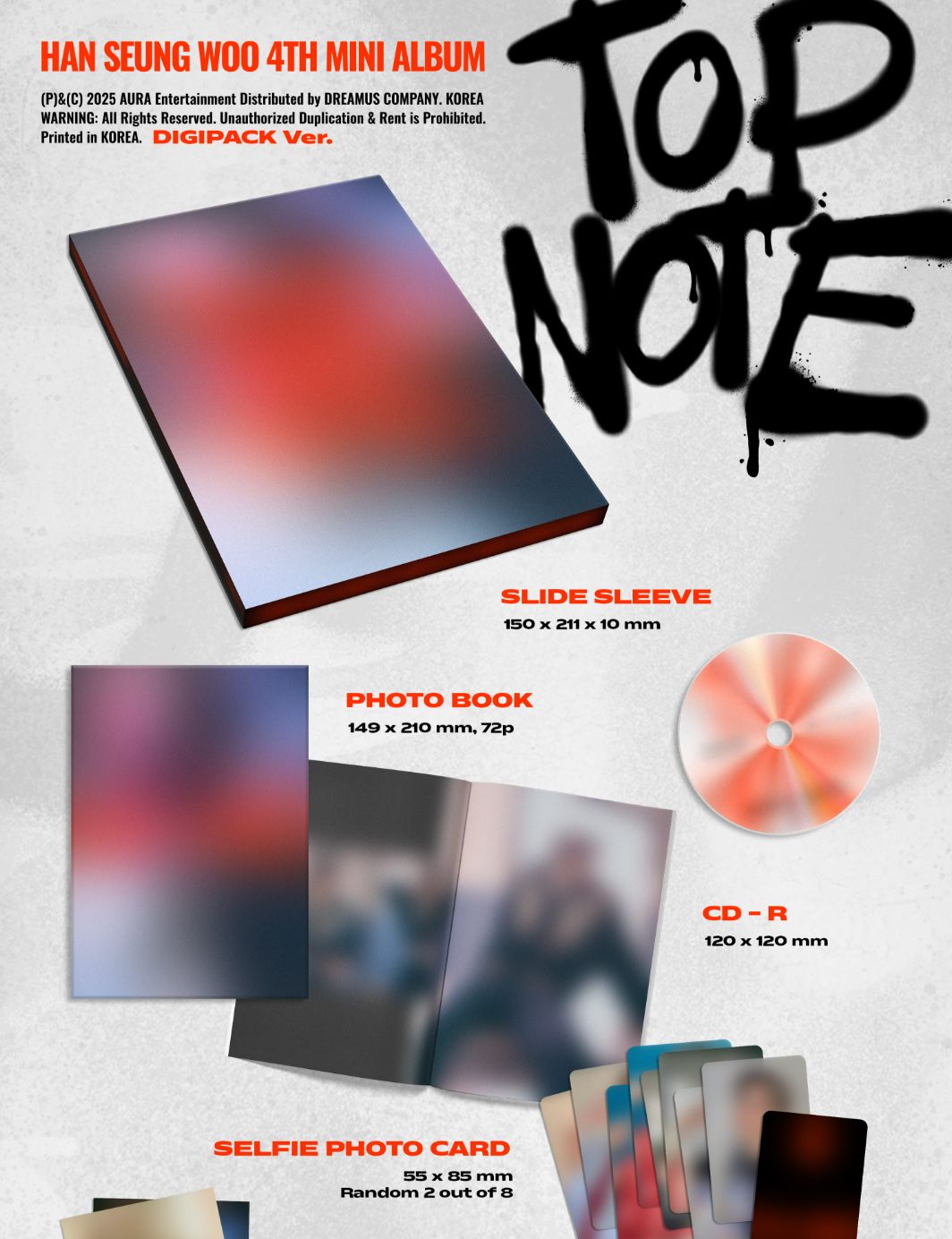 HAN SEUNG WOO - TOP NOTE (DIGIPACK VER.) Nolae