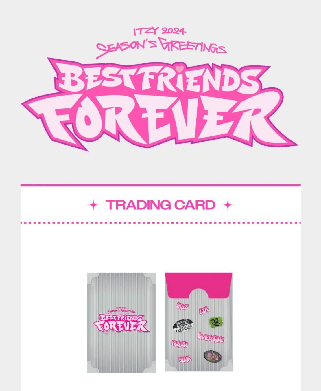 ITZY - TRADING CARD (2024 SEASONS GREETINGS 'BEST FRIENDS FOREVER') Nolae