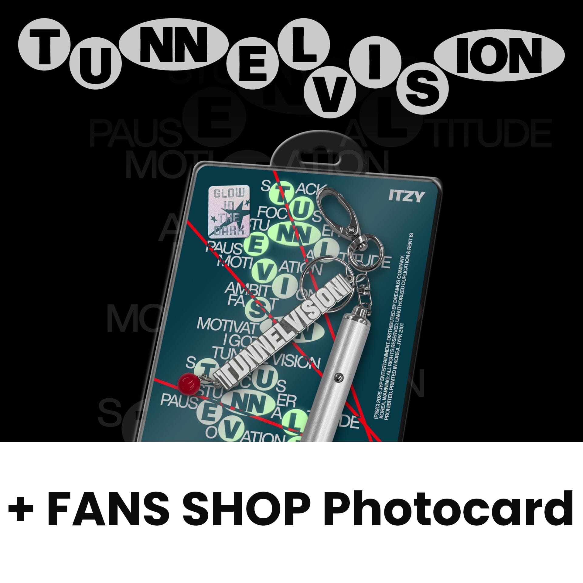 ITZY - TUNNEL VISION (PHOTO PROJECTION VER.) + FANS SHOP Photocard Nolae
