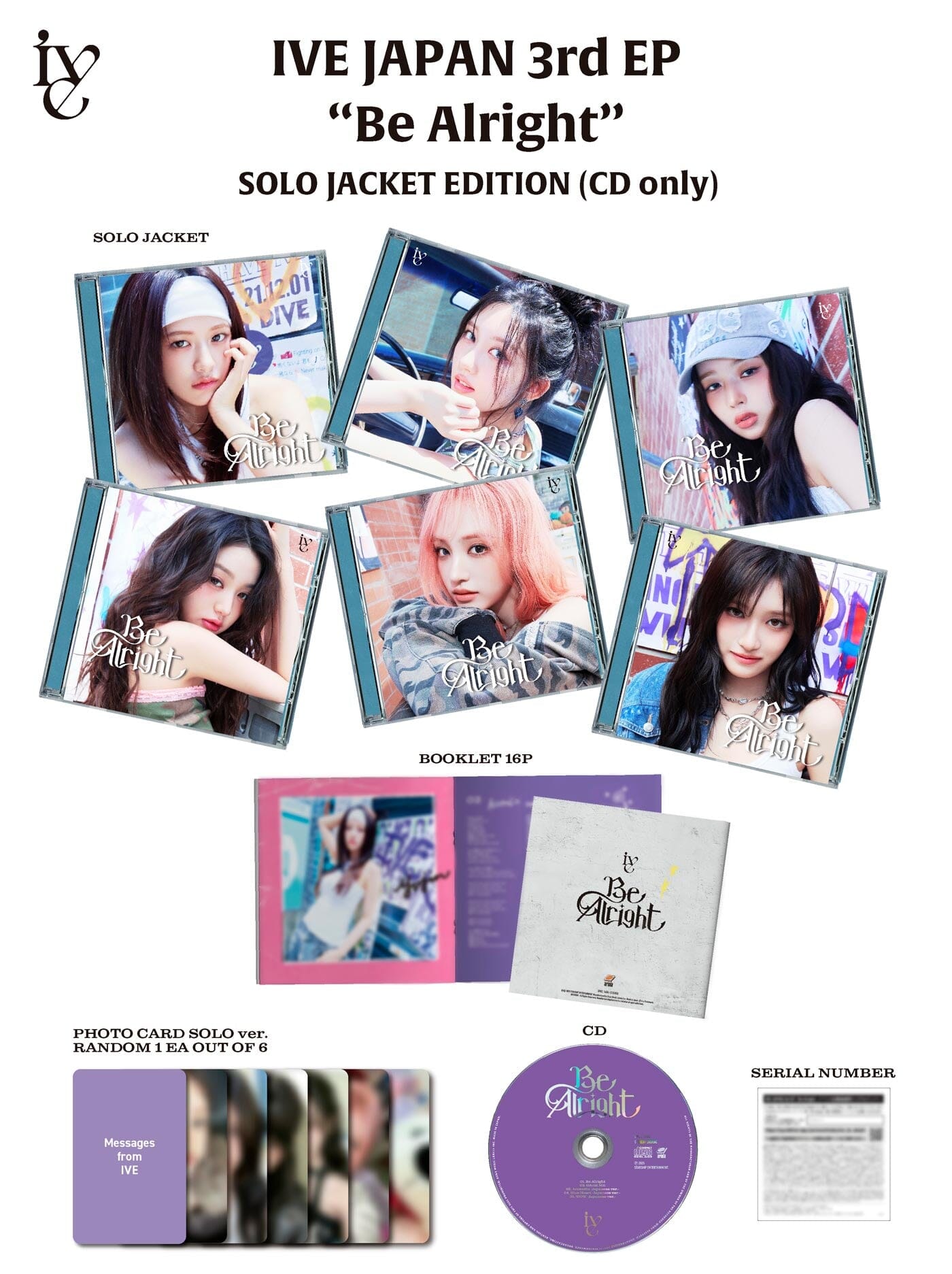 IVE - BE ALRIGHT (JAPAN 3RD EP) (SOLO JACKET EDITION) Nolae