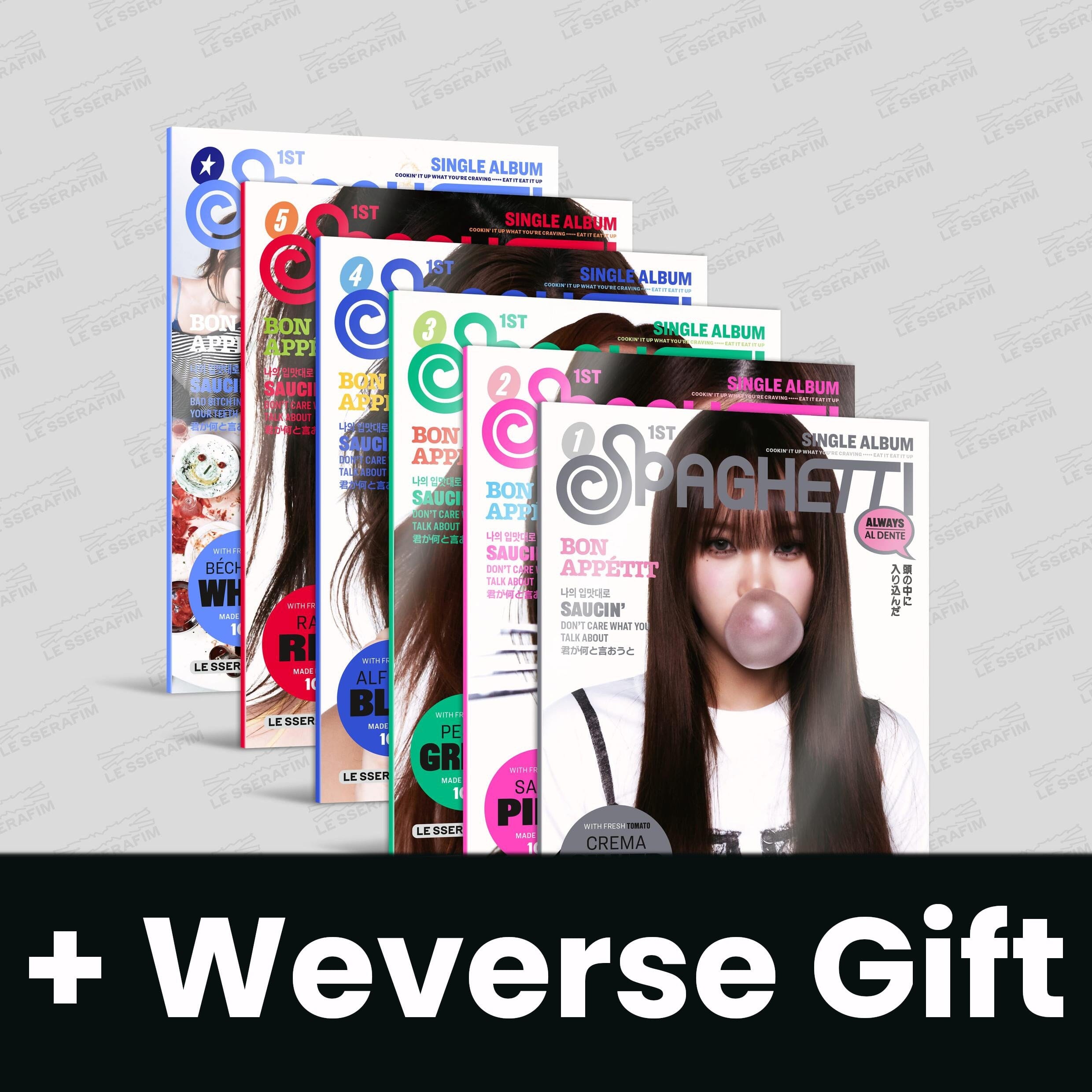 LE SSERAFIM - SPAGHETTI (COMPACT VER.) + Weverse Gift Nolae