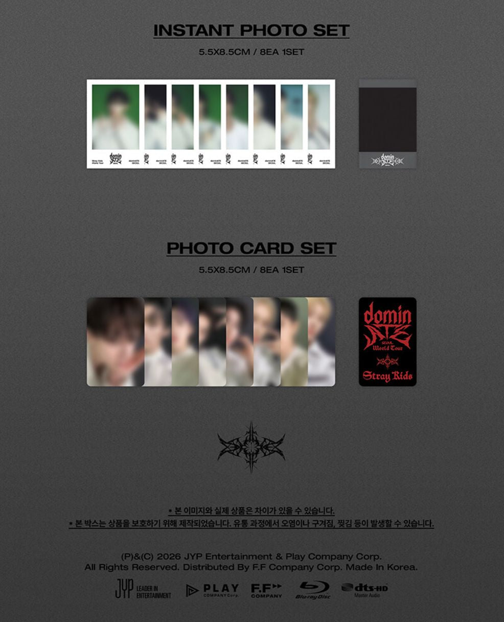 STRAY KIDS - WORLD TOUR 'DOMINATE SEOUL' (DVD & BLU-RAY) + FANS SHOP Postcard Set Nolae