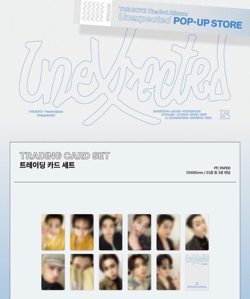 THE BOYZ - TRADING CARD SET ('THE 3RD ALBUM: UNEXPECTED' POP-UP STORE MD) Nolae