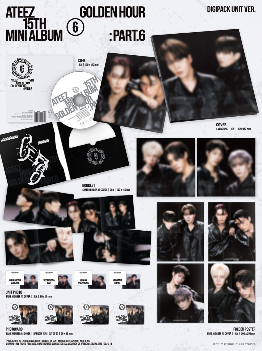 ATEEZ - GOLDEN HOUR : PART.6 (DIGIPACK UNIT VER.) + Soundwave Gift