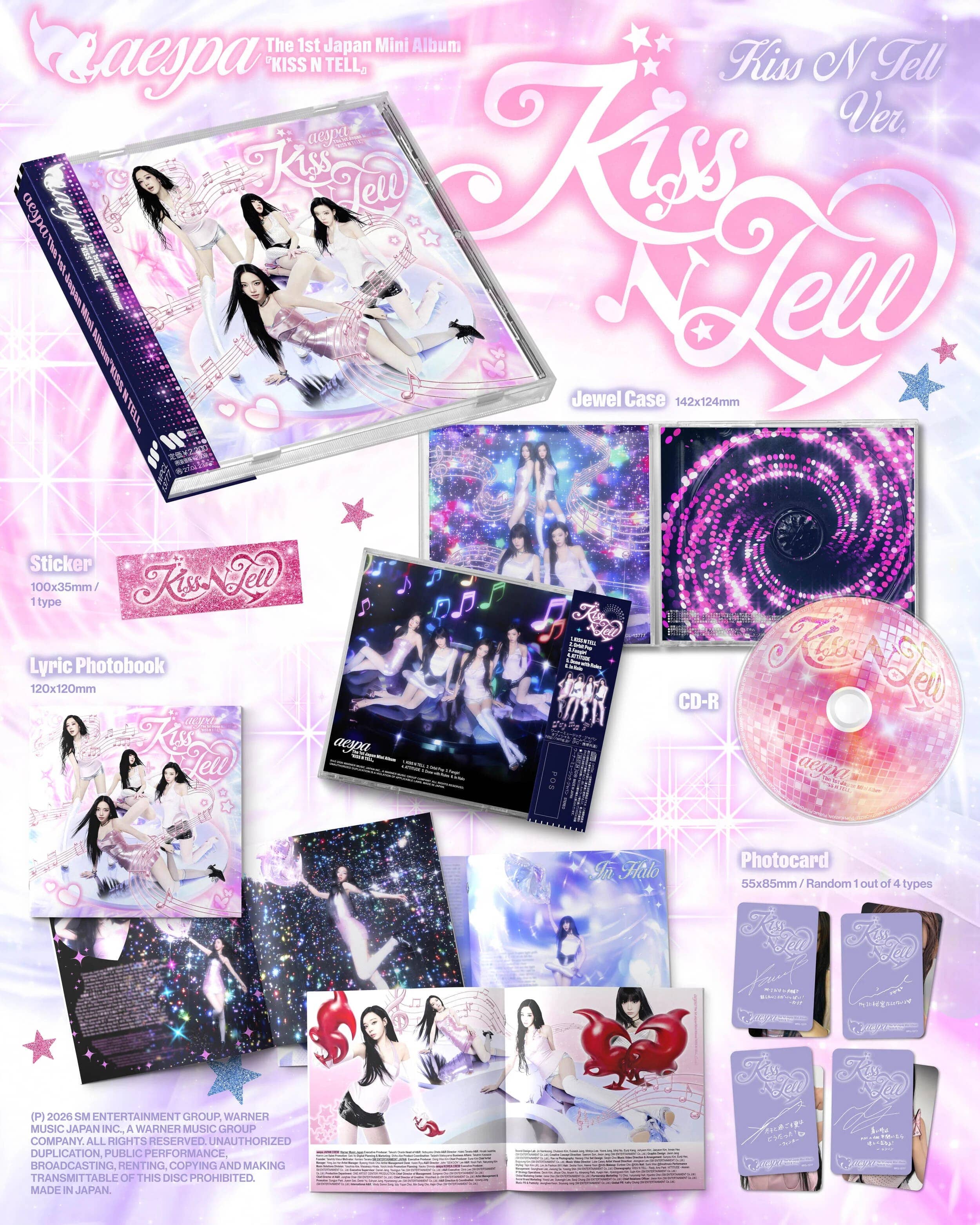 AESPA - KISS N TELL (THE 1ST JAPAN MINI ALBUM)