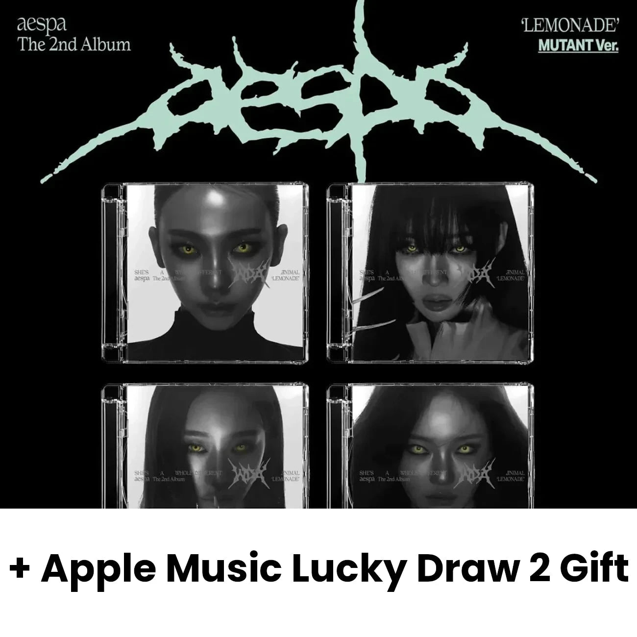 AESPA - LEMONADE (MUTANT VER.) + Apple Music Lucky Draw 2 Gift Nolae
