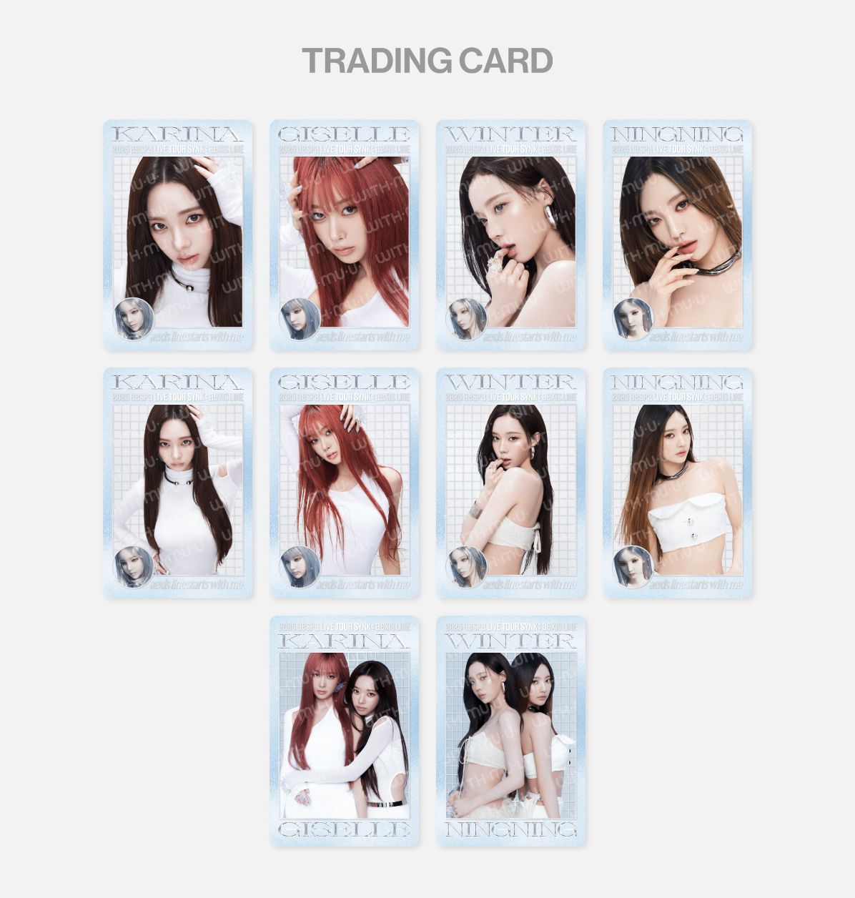 AESPA - RANDOM TRADING CARD SET (2025 LIVE TOUR 'SYNK : AEXIS LINE' OFFICIAL MD) Nolae