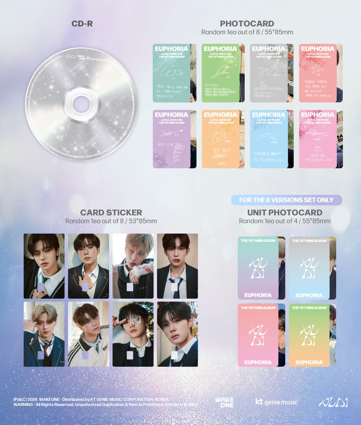 ALPHA DRIVE ONE - EUPHORIA (JEWEL CASE VER.) + Apple Music Photocard Nolae
