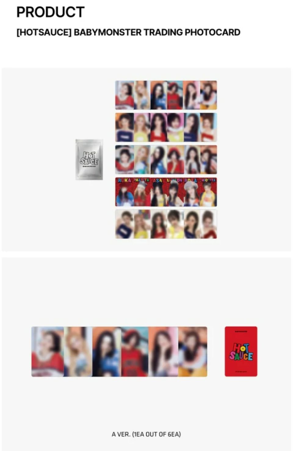 BABYMONSTER - TRADING PHOTOCARD (HOT SAUCE)