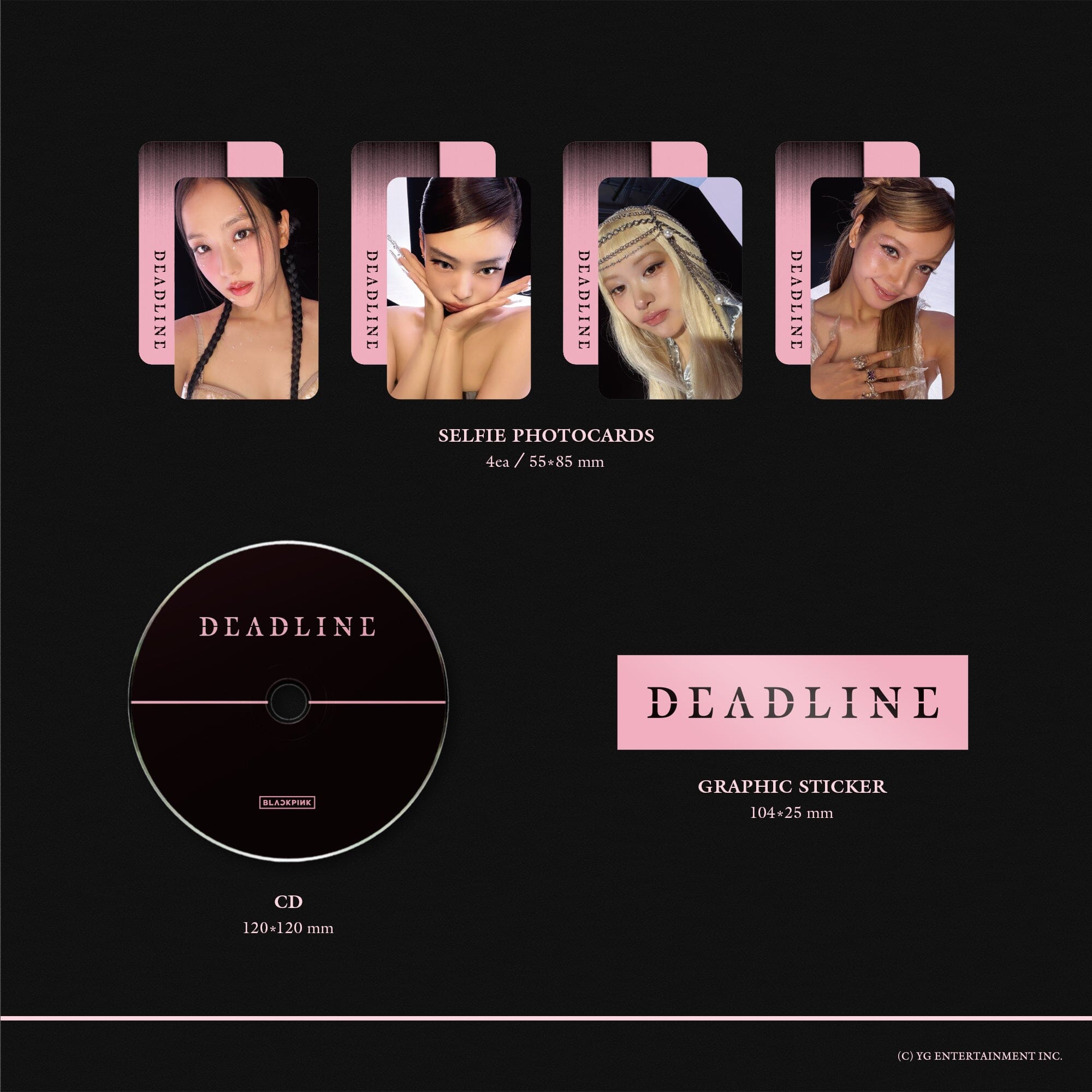 BLACKPINK DEADLINE jingdong2.0 トレカ 4枚セツト BLACKPINK - DEADLINE + YG SELECT Gift