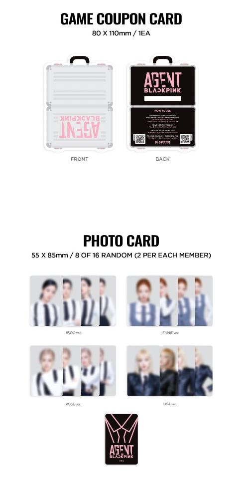 BLACKPINK - THE GAME COUPON CARD COLLECTION (AGENT BLACKPINK) Nolae