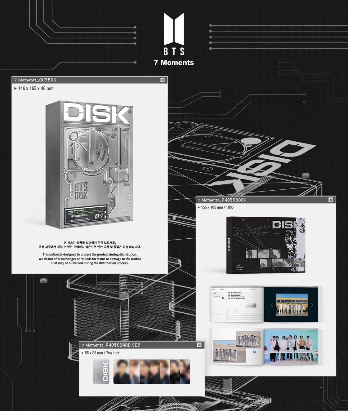 BTS - 7 MOMENTS + Musicplant Sticker Nolae