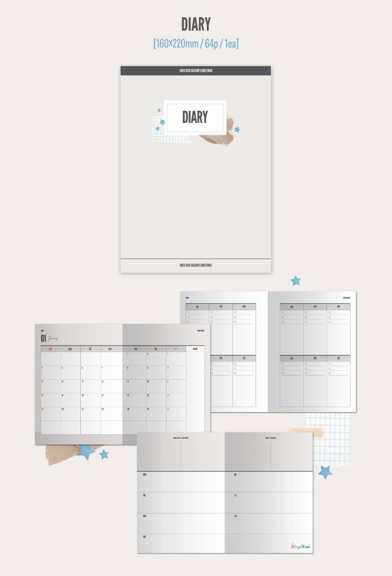 CHEN (EXO) - 2026 SEASON'S GREETINGS (SCRIPT ROAD) + Extra Photocard Nolae