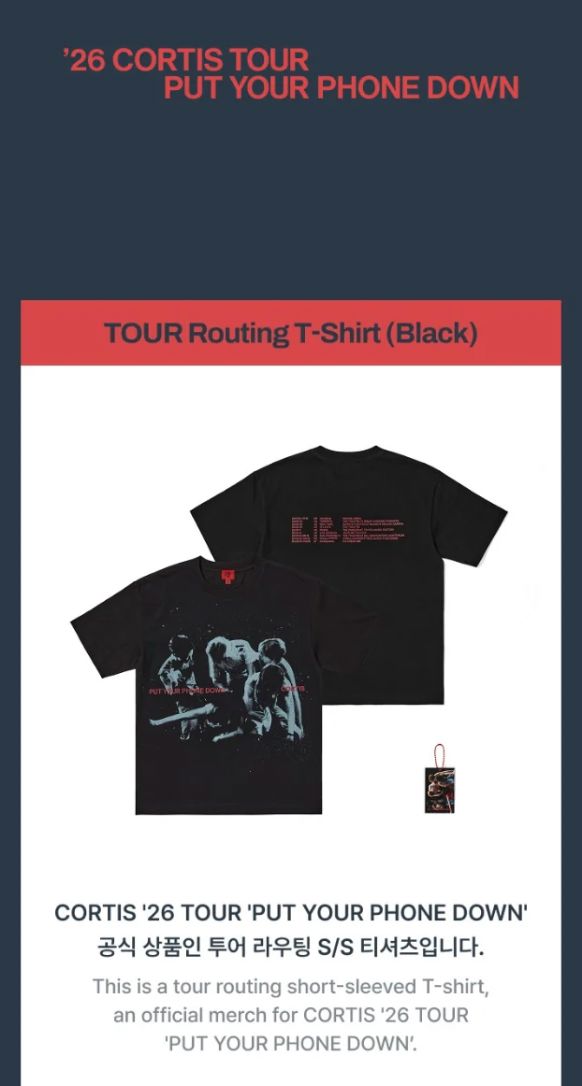 CORTIS - T-SHIRT ('26 CORTIS TOUR : PUT YOUR PHONE DOWN MD) Nolae