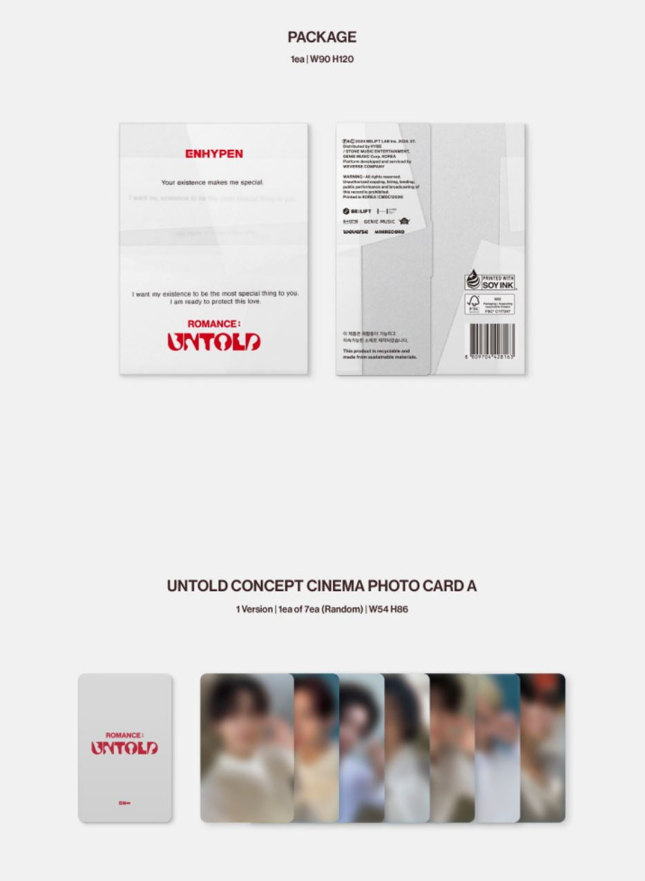 ENHYPEN - ROMANCE : UNTOLD (2ND STUDIO ALBUM) WEVERSE ALBUMS VER.