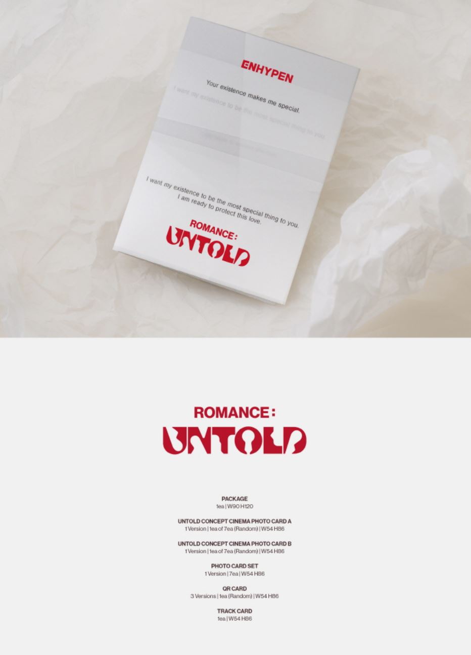 ENHYPEN romance untold weverse ラキドロ コンプ ENHYPEN - ROMANCE : UNTOLD (2ND STUDIO ALBUM) WEVERSE ALBUMS VER.