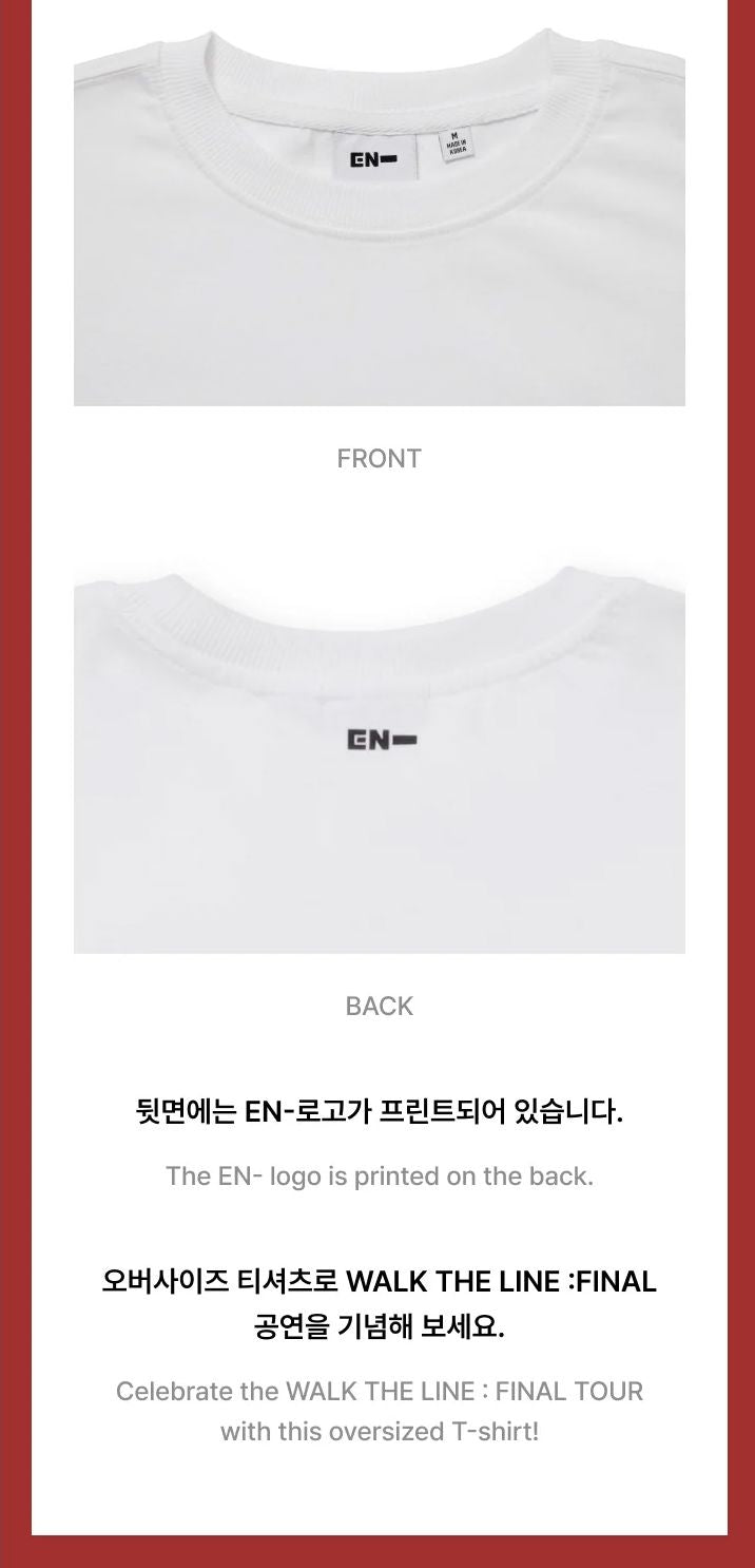 ENHYPEN - T-SHIRTS & HOODIE (WALK THE LINE : FINAL WORLD TOUR OFFICIAL