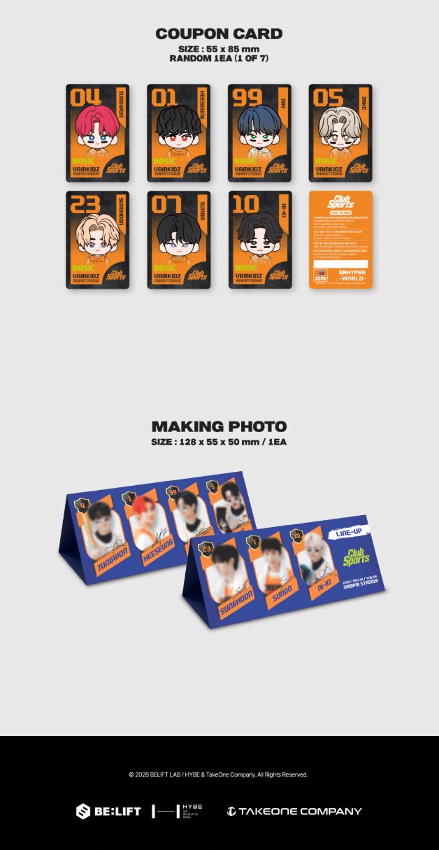 ENHYPEN - WORLD COUPON CARD COLLECTION (CLUB SPORTS VER.) Nolae