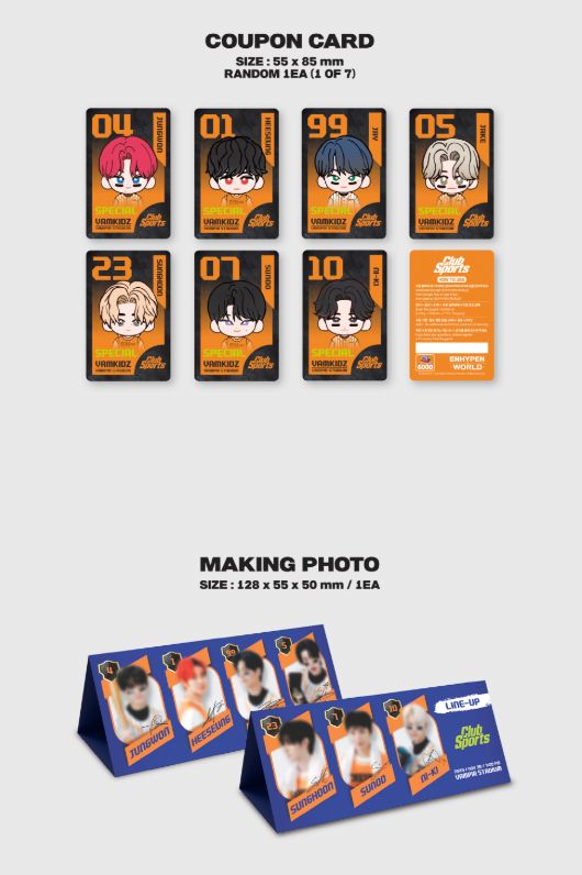 ENHYPEN - WORLD COUPON CARD COLLECTION (CLUB SPORTS VER.) Nolae