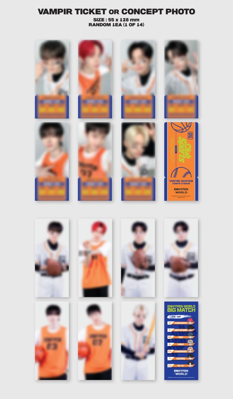 ENHYPEN - WORLD COUPON CARD COLLECTION (CLUB SPORTS VER.) Nolae