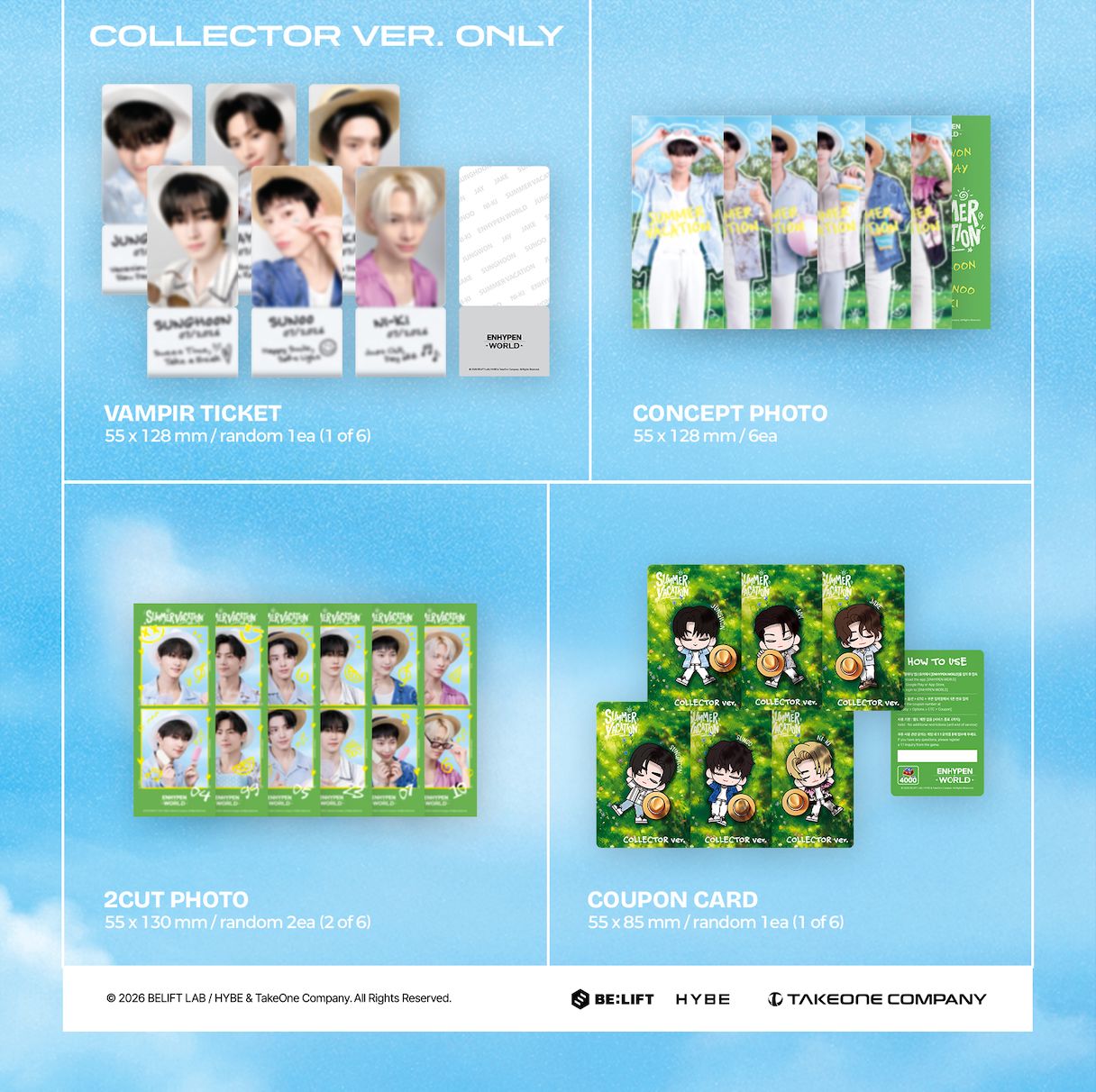ENHYPEN - WORLD COUPON CARD COLLECTION (SUMMER VACATION VER.) Nolae
