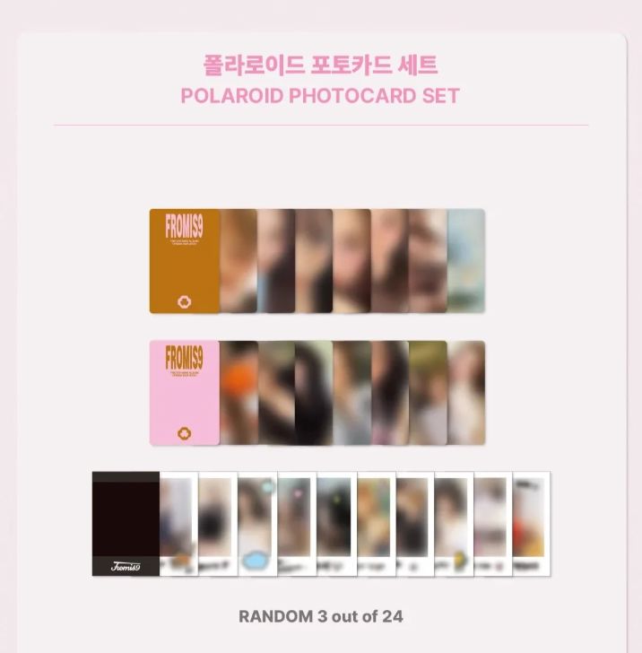 FROMIS_9 - POLAROID PHOTOCARD SET ('FROM OUR 20'S' POP UP STORE OFFICIAL MD) Nolae