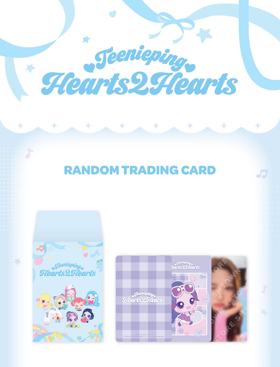 HEARTS2HEARTS - RANDOM TRADING CARD SET (TEENIEPING X HEARTS2HEARTS)