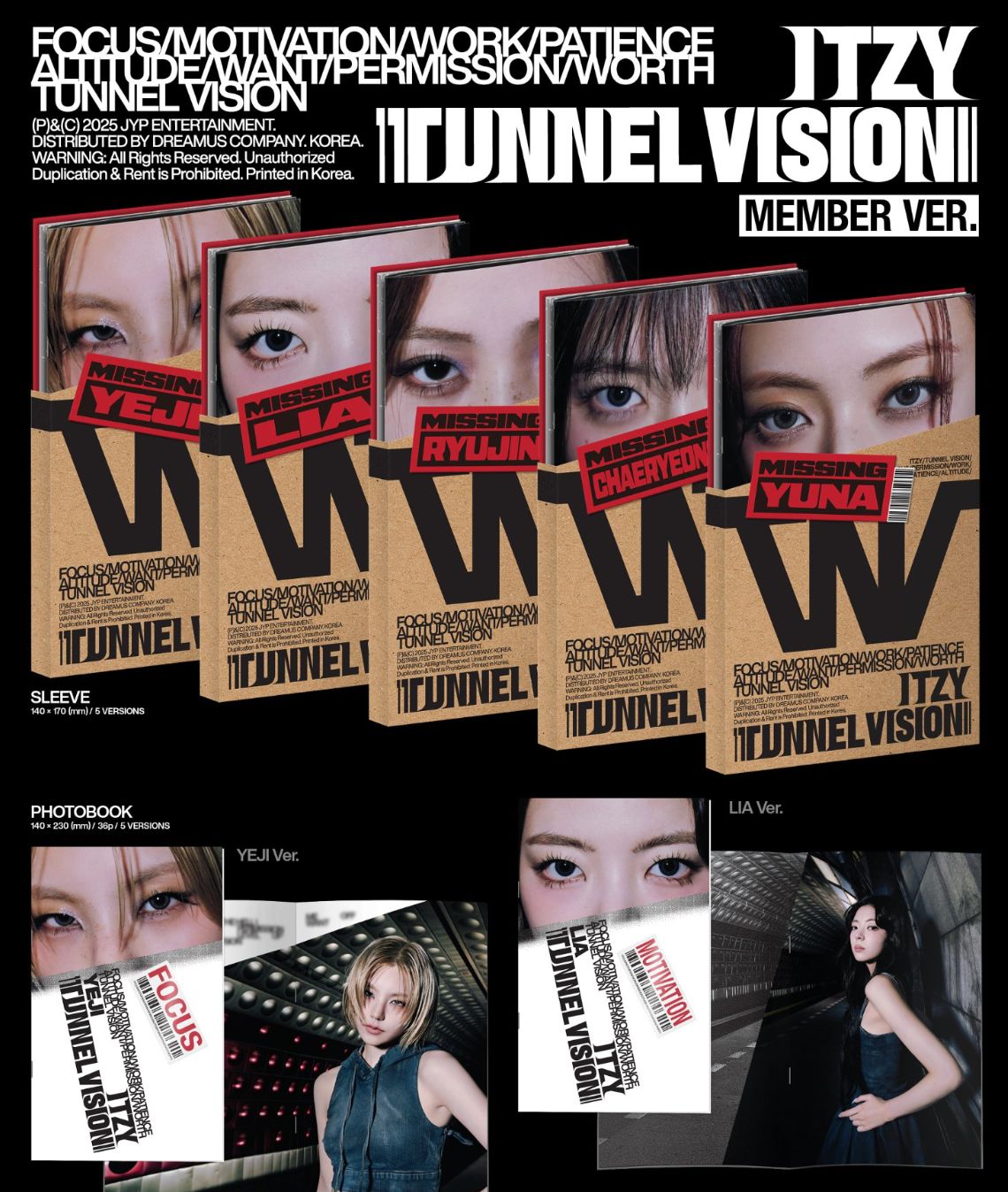 ITZY - TUNNEL VISION (MEMBER VER.)