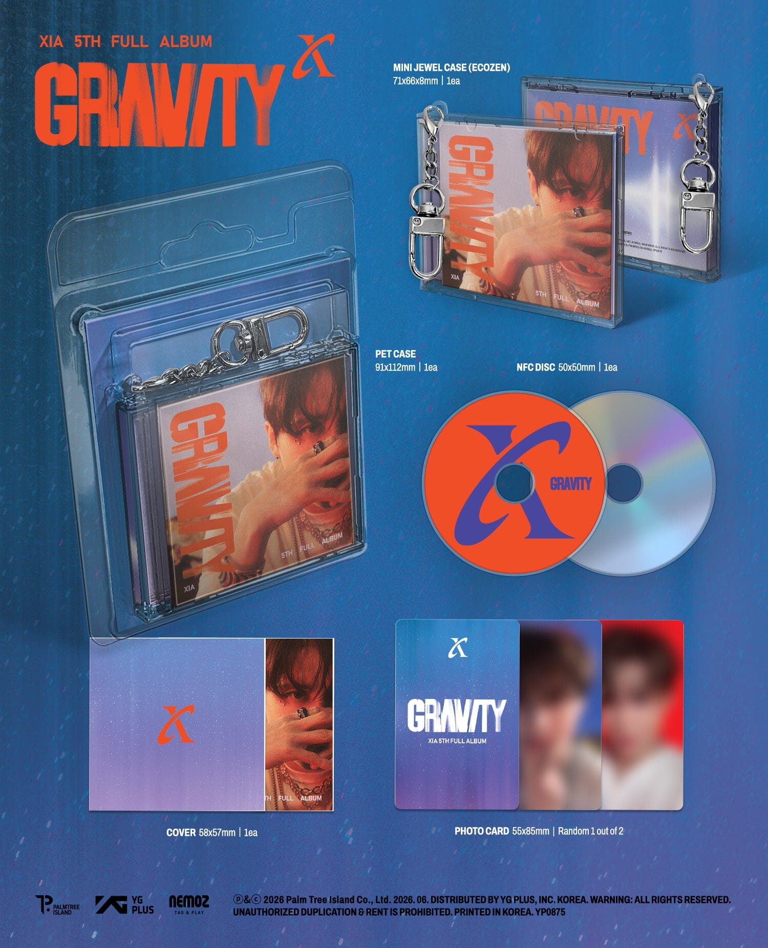 KIM JUNSU (JX) - GRAVITY (KEYRING VER.) (LIMITED EDITION) Nolae