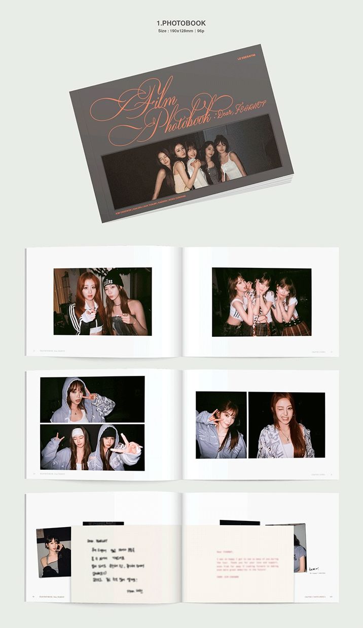 LE SSERAFIM - FILM PHOTOBOOK : DEAR, FEARNOT + Weverse Gift Nolae