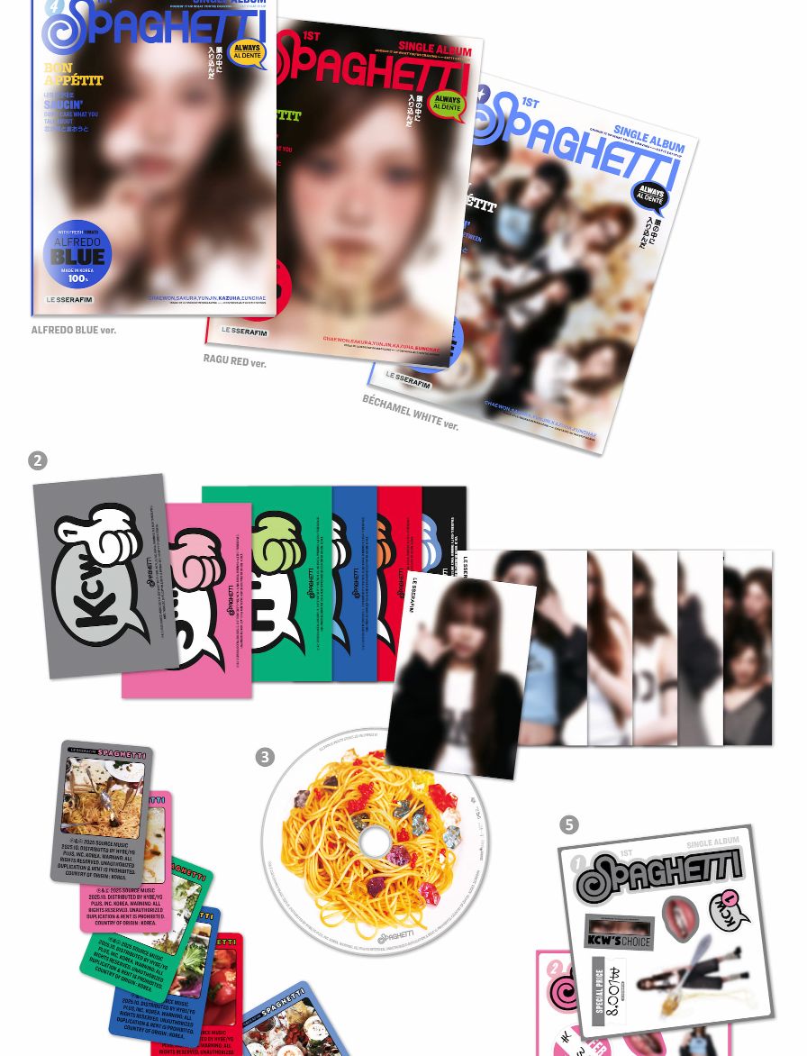 LE SSERAFIM - SPAGHETTI (COMPACT VER.) + Apple Music Photocard