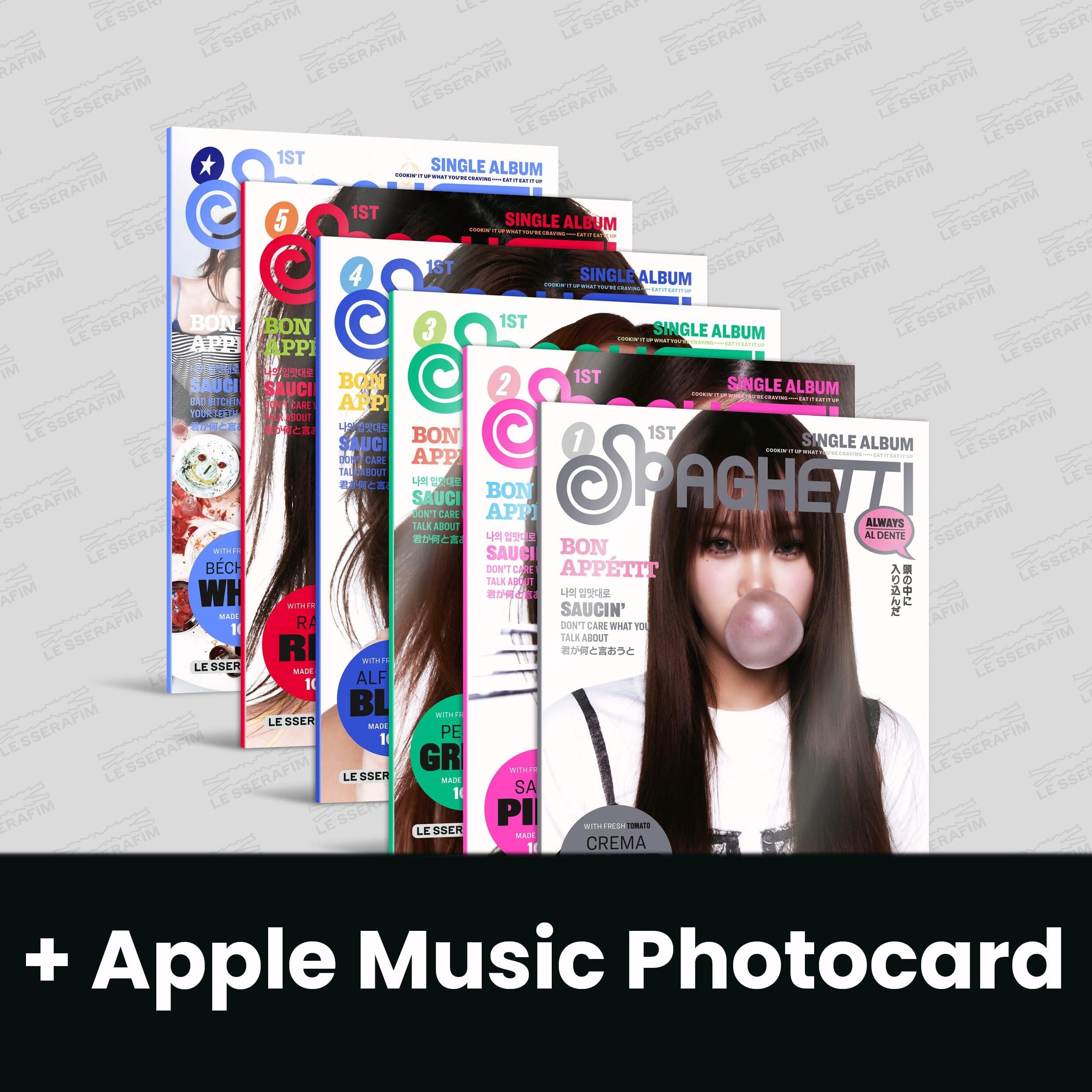 LE SSERAFIM - SPAGHETTI (COMPACT VER.) + Apple Music Photocard