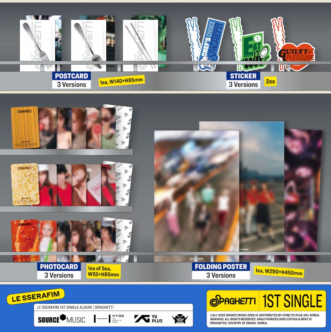 LE SSERAFIM - SPAGHETTI + Weverse Gift Nolae