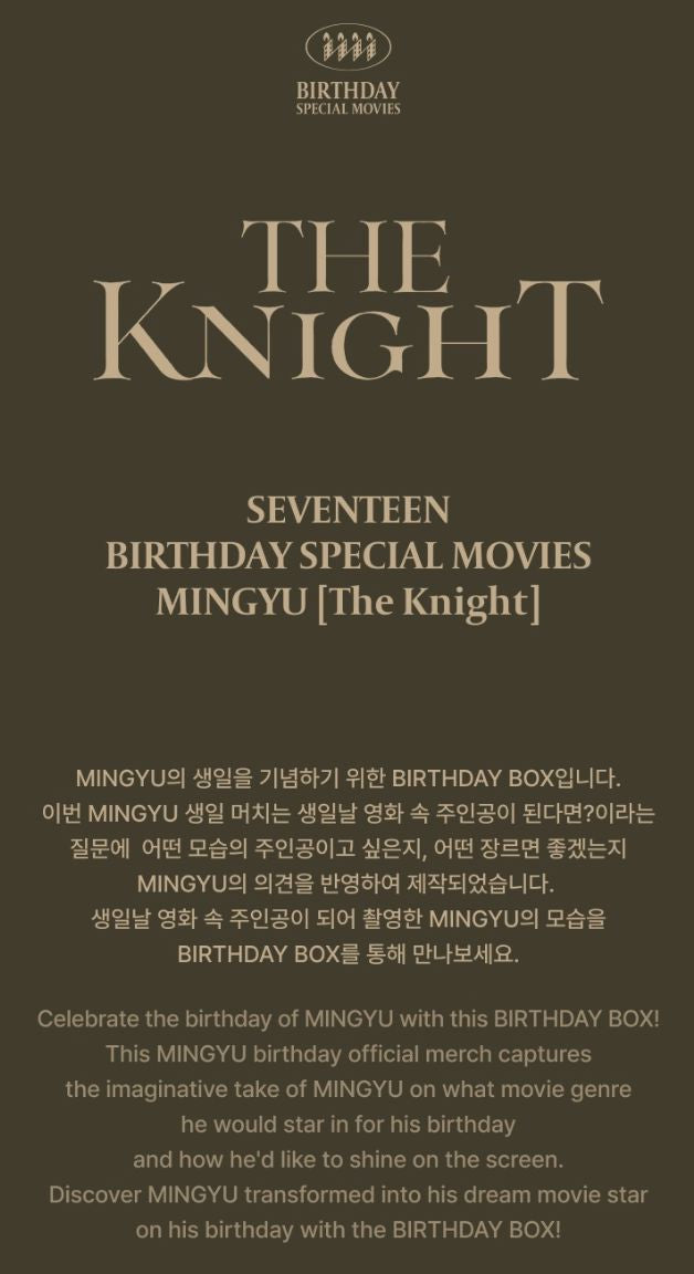 MINGYU (SEVENTEEN) - HAPPY MINGYU DAY BIRTHDAY BOX VER.4 Nolae
