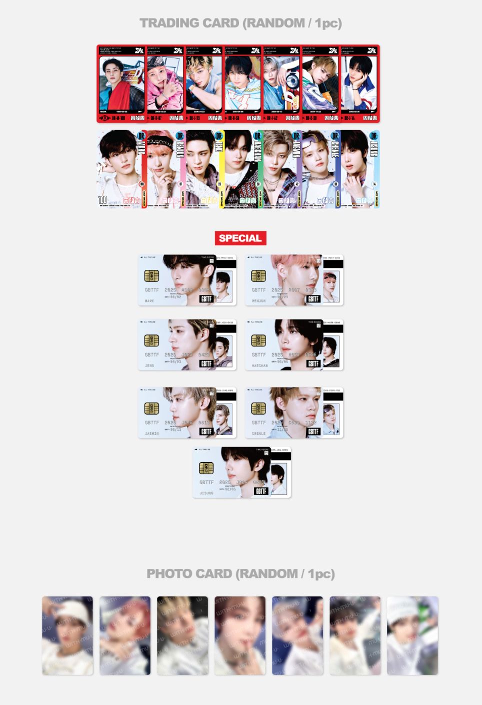 NCT DREAM - RANDOM TRADING CARD SET (GO BACK TO THE FUTURE POP-UP MD)