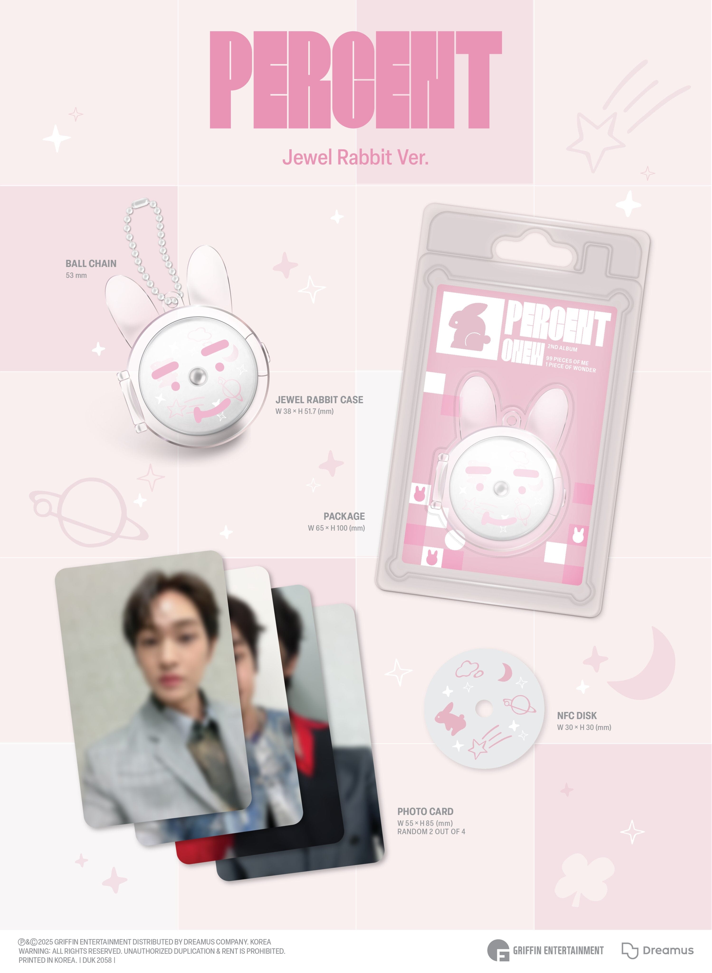 ONEW (SHINEE) - PERCENT (JEWEL RABBIT VER.) Nolae