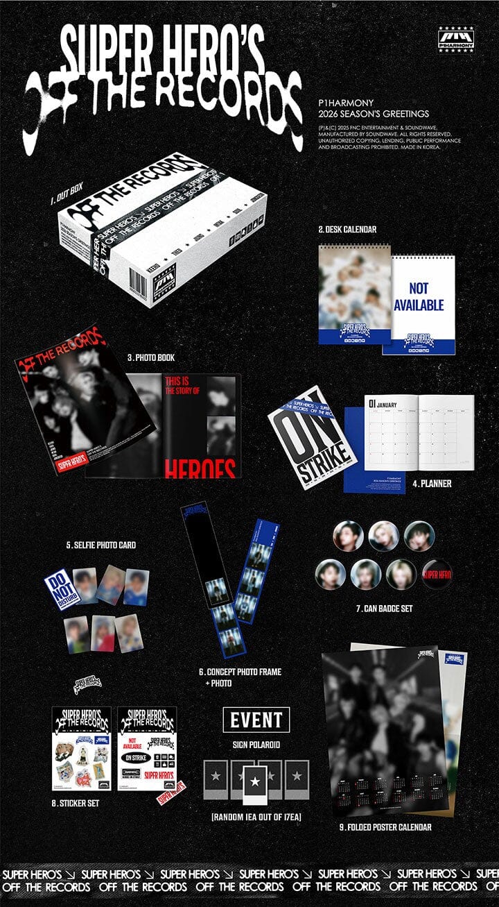 p1harmony 2026 シーグリ SEASON‘S GREETINGトレカ P1HARMONY - 2026 SEASON'S GREETINGS + POB WEVERSE GIFT