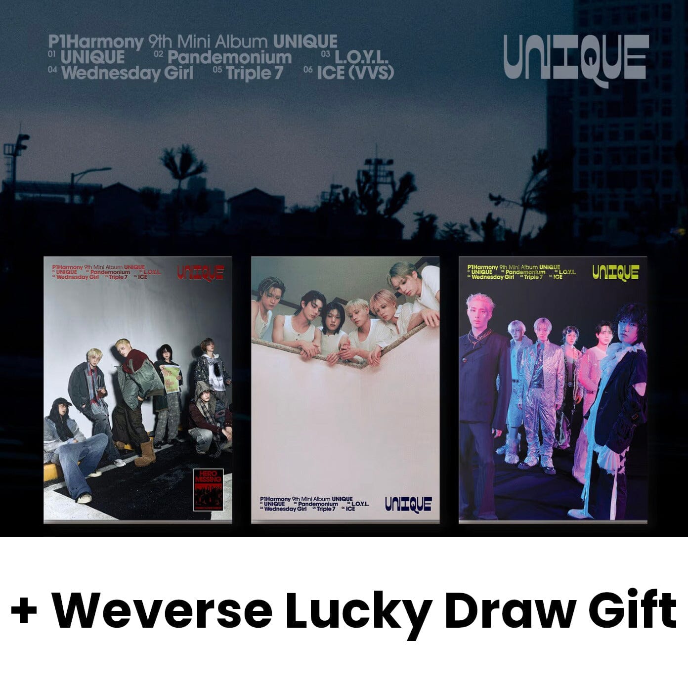 P1HARMONY - UNIQUE (PHOTO BOOK VER.) + Weverse Lucky Draw Gift Nolae