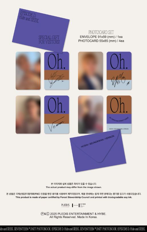 SEVENTEEN - UNIT PHOTOBOOK C & D (EPISODE: OH, MY DAYS AND SWEET VOICE) Nolae