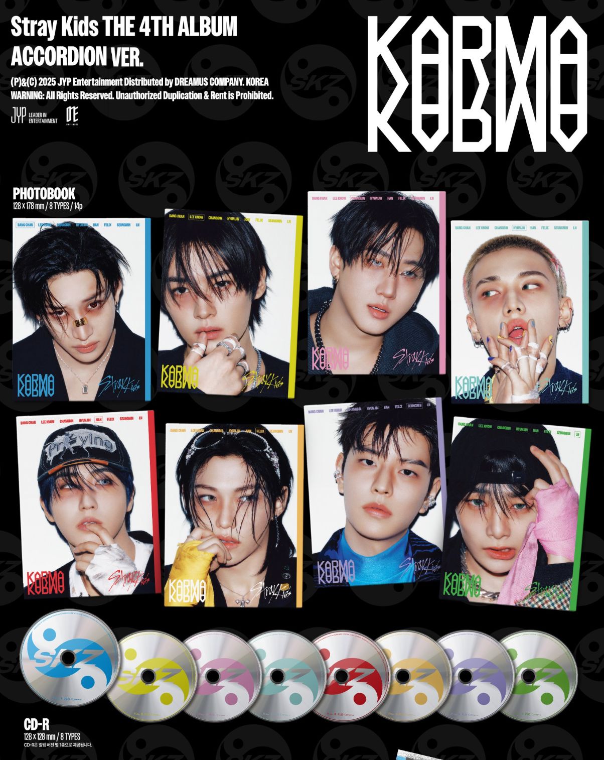 STRAY KIDS - KARMA (ACCORDION VER.) + YES24 Photocard Nolae