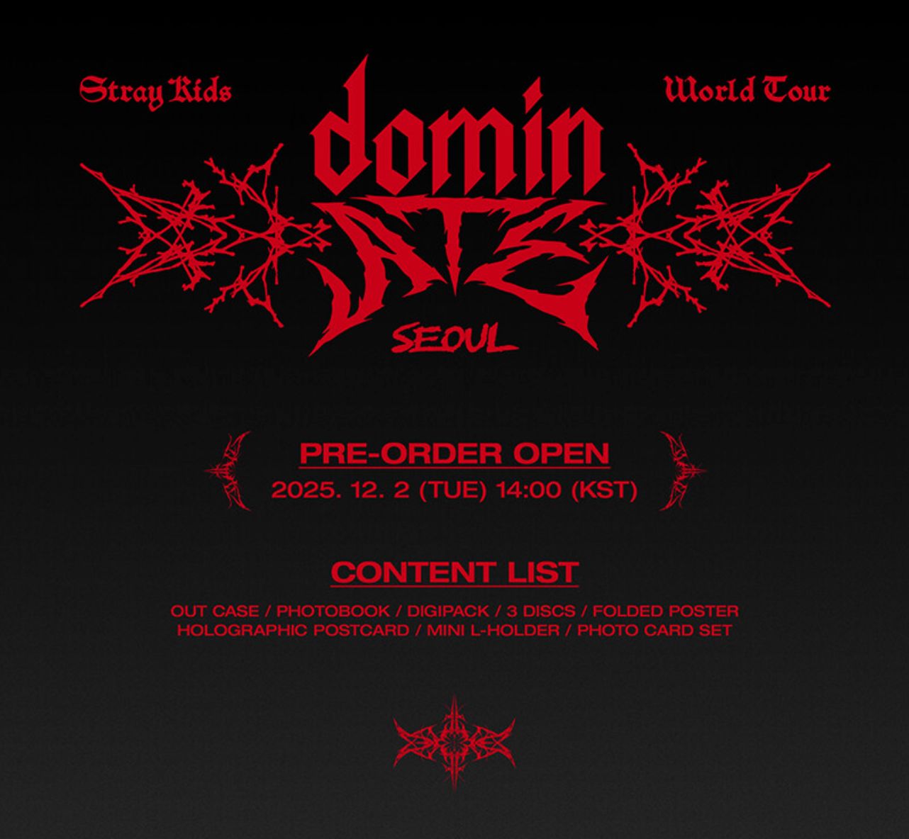 STRAY KIDS - WORLD TOUR 'DOMINATE SEOUL' (DVD & BLU-RAY) + FANS SHOP Postcard Set Nolae