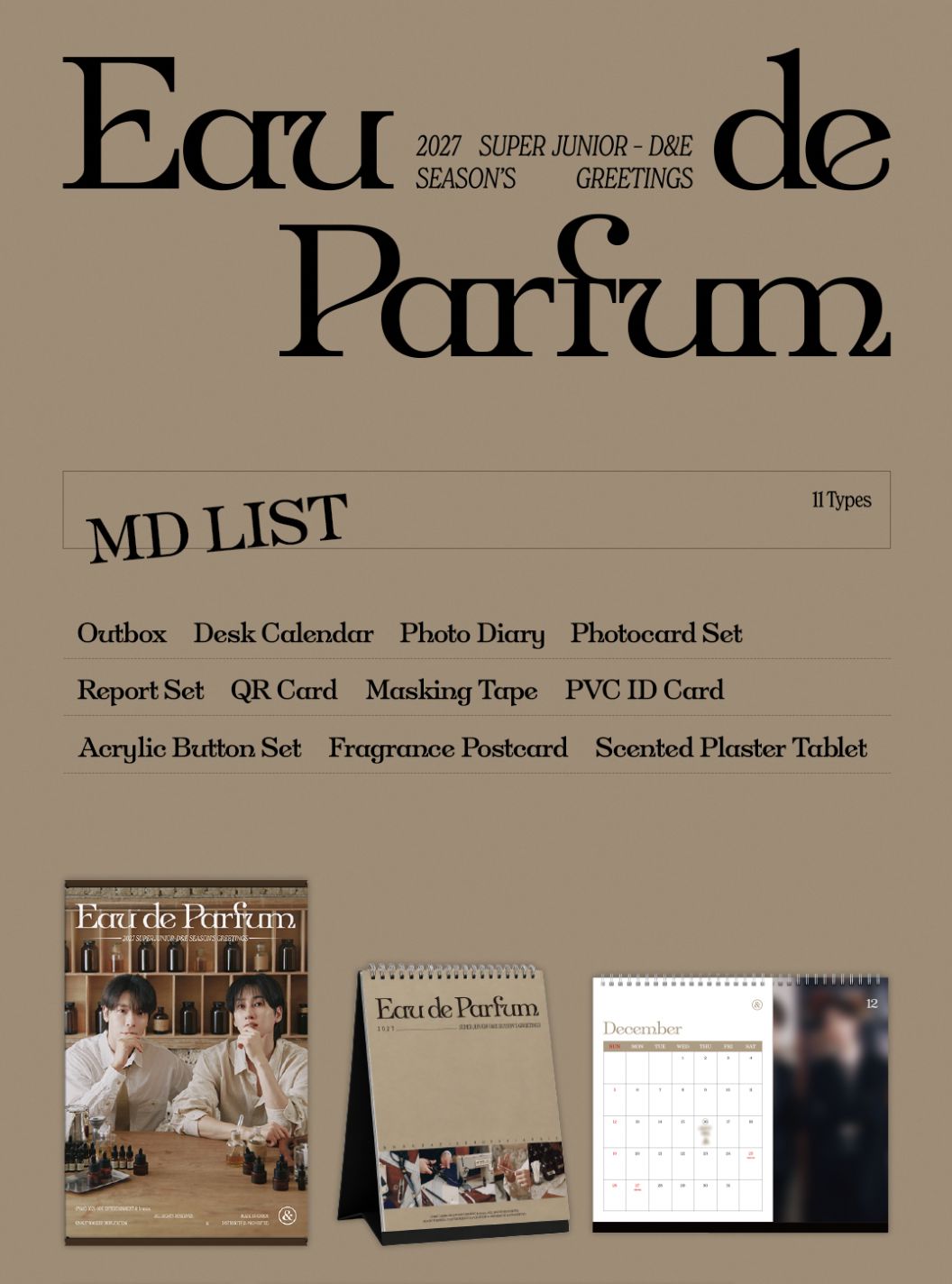 SUPER JUNIOR D&E - 2027 SEASON'S GREETINGS + Fromm Store Gift Nolae