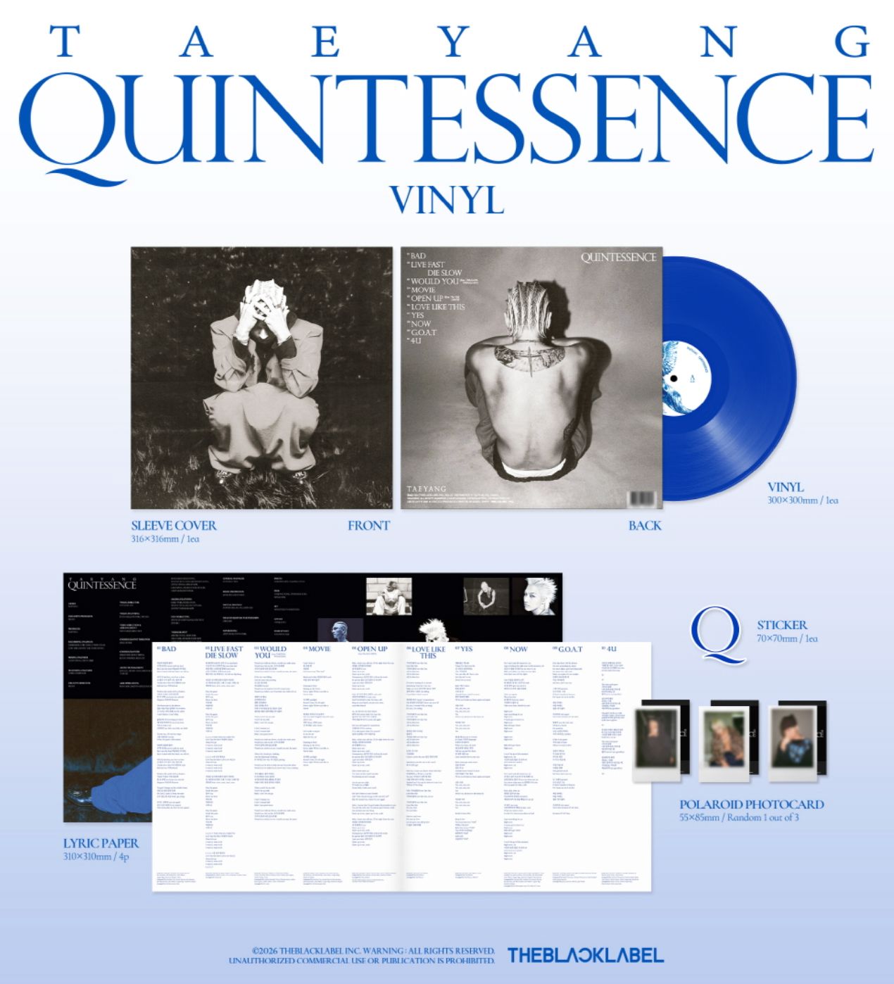 TAEYANG (BIGBANG) - QUINTESSENCE (LP) Nolae