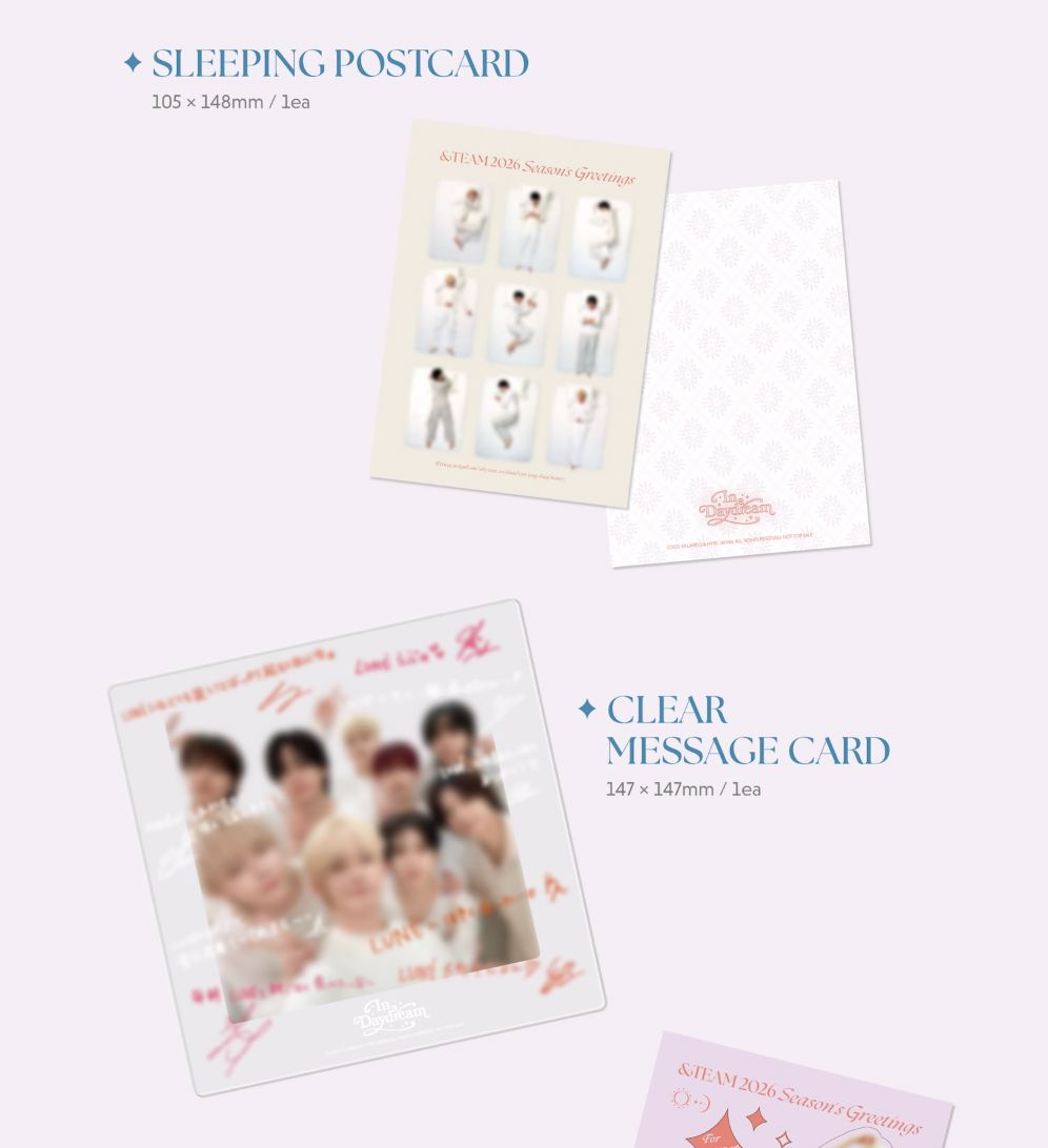 &TEAM 2026 シーグリ SEASON'S GREETINGS &TEAM - 2026 Season's Greetings 'In a Daydream'
