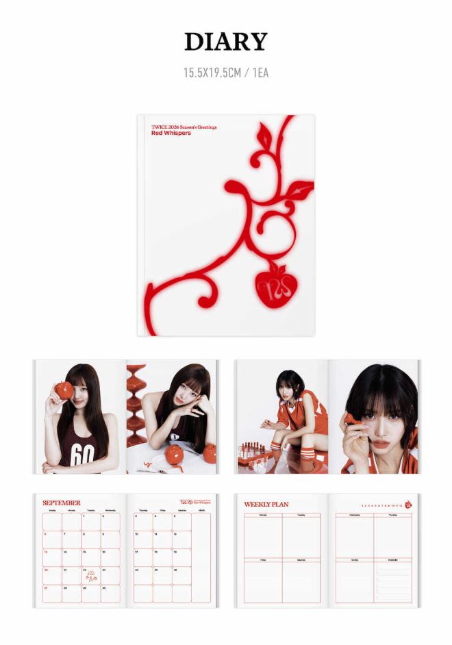 TWICE - 2026 SEASON'S GREETINGS (RED WHISPERS) + FANS SHOP Photocard S