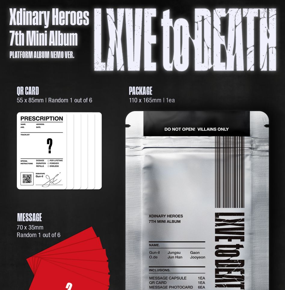 XDINARY HEROES - LXVE TO DEATH (PLATFORM ALBUM NEMO VER.) Nolae
