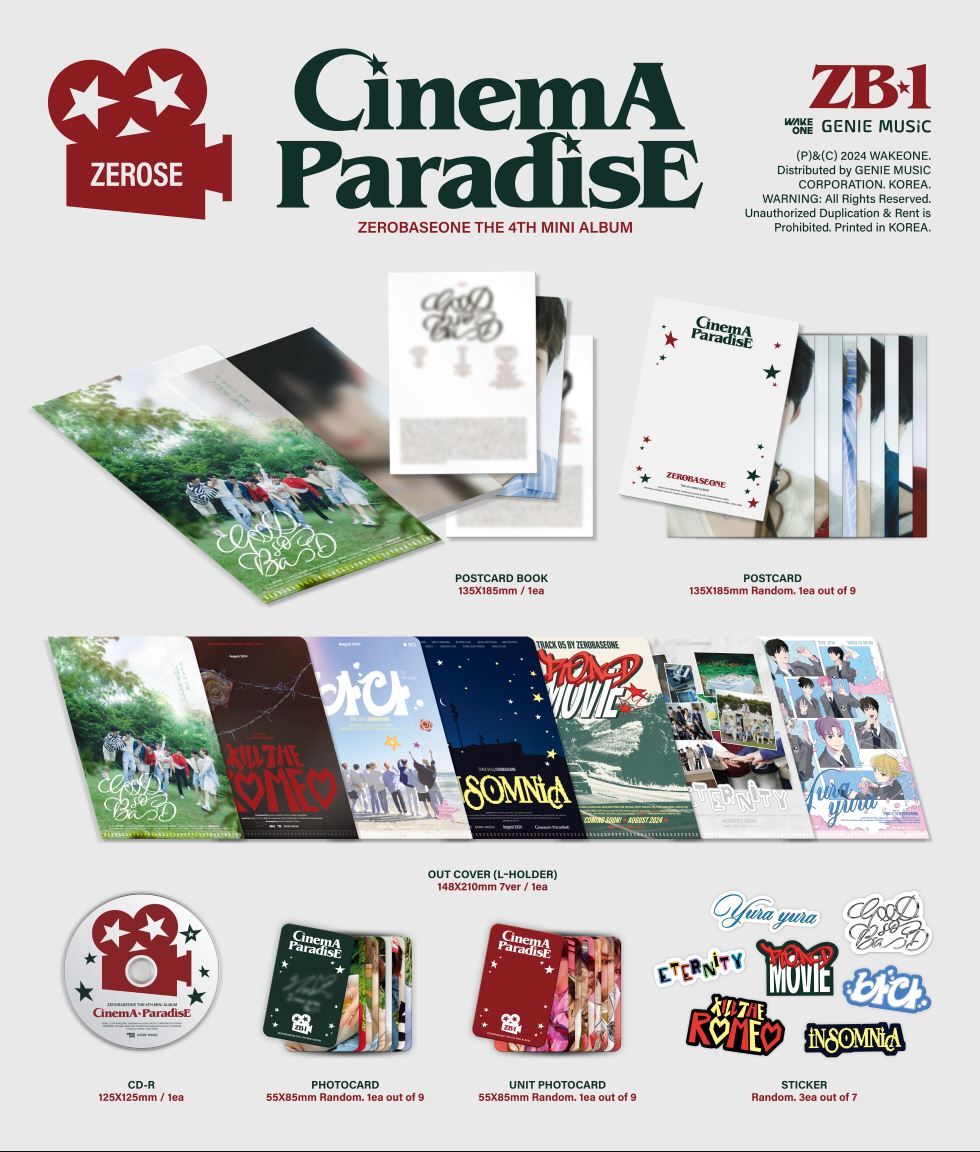ZB1 - CINEMA PARADISE (THE 4TH MINI ALBUM) ZEROSE VER.